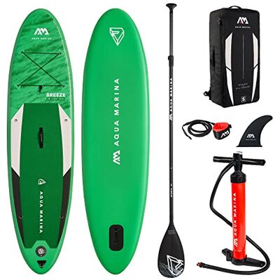 Aqua Marina , Unisex Adult All-around Isup, 3.0m/12cm, Breeze All Around iSUP 3 0m 12cm with paddle and safety leash, Grün, 300 x 76 12 cm EU Aqua Marina , Unisex Adult All-around Isup, 3.0m/12cm, Breeze All Around iSUP 3 0m 12cm with paddle and safety leash, Grün, 300 x 76 12 cm EU