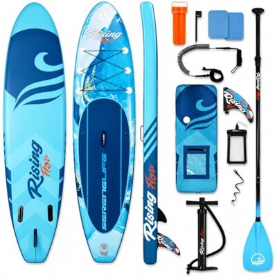 SereneLife SLSUPB518 Paddleboard - 10,5 láb - Kék - SUP egy személyre SereneLife SLSUPB518 Paddleboard - 10,5 láb - Kék - SUP egy személyre