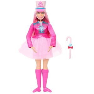 Barbie im Nussknacker Daisy Ballerina-Puppe im rosa Kleid und Hut mit beweglichen Knöcheln und Zuckerstangen-Stab, JLW52 Barbie im Nussknacker Daisy Ballerina-Puppe im rosa Kleid und Hut mit beweglichen Knöcheln und Zuckerstangen-Stab, JLW52