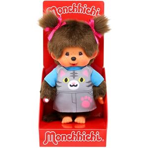 BANDAI Monchhichi Plüschtier Monchhichi Latzhose Katzenmotiv Ikonisches Affenkuscheltier der 80er Jahre, Superweiches Kuscheltier 20 cm für Kinder Spielzeug für Kinder ab 2 Jahren SE203895 BANDAI Monchhichi Plüschtier Monchhichi Latzhose Katzenmotiv Ikonisches Affenkuscheltier der 80er Jahre, Superweiches Kuscheltier 20 cm für Kinder Spielzeug für Kinder ab 2 Jahren SE203895