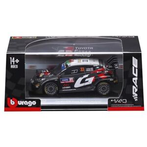 Bburago – Toyota GR Yaris Rally 1 Hybrid #33 Evans mit Vitrine im Maßstab 1:43, Diecast-Rallyeauto, detailgetreue Nachbildung, offizielle Toyota-Lizenz, empfohlenes Alter 14+ Jahre Bburago – Toyota GR Yaris Rally 1 Hybrid #33 Evans mit Vitrine im Maßstab 1:43, Diecast-Rallyeauto, detailgetreue Nachbildung, offizielle Toyota-Lizenz, empfohlenes Alter 14+ Jahre