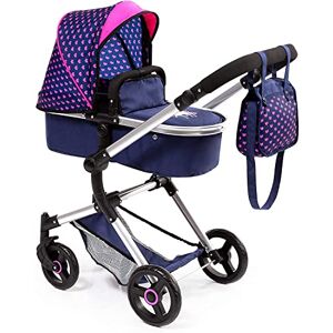Bayer Design 18454AA Kombi Puppenwagen Neo Vario mit Wickeltasche und Einkaufskorb, umwandelbar in einen Sportwagen, höhenverstellbar, modern, blau mit Einhorn und Herzmuster, 52cm Bayer Design 18454AA Kombi Puppenwagen Neo Vario mit Wickeltasche und Einkaufskorb, umwandelbar in einen Sportwagen, höhenverstellbar, modern, blau mit Einhorn und Herzmuster, 52cm
