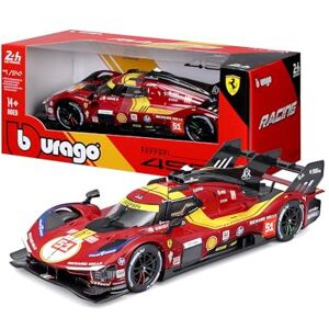 Bburago – Ferrari 499P 24H LMS Hypercar 2025#51, Diecast-Modell im Maßstab 1:24, detailgetreue Nachbildung des Le-Mans-Rennwagens, zu öffnende Türen, offizielle Ferrari-Lizenz, 14+ Bburago – Ferrari 499P 24H LMS Hypercar 2025#51, Diecast-Modell im Maßstab 1:24, detailgetreue Nachbildung des Le-Mans-Rennwagens, zu öffnende Türen, offizielle Ferrari-Lizenz, 14+