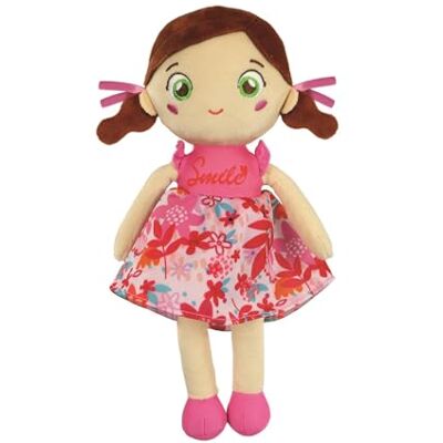 Clementoni Baby Plush Soft Doll Red Smile Weiche Puppe für Neugeborene 0+ Monate, Verschiedene Texturen und sensorische Erfahrung, stimuliert Zuneigung und Pflege, 17603 Clementoni Baby Plush Soft Doll Red Smile Weiche Puppe für Neugeborene 0+ Monate, Verschiedene Texturen und sensorische Erfahrung, stimuliert Zuneigung und Pflege, 17603