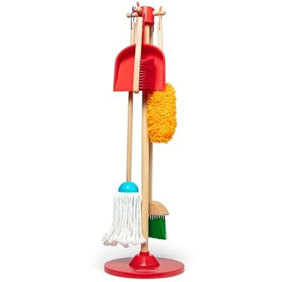 Melissa & Doug Putz Spielset 6-teiliges Holzset mit Besen, Handfeger und Kehrschaufel, Staubwedel und Mop, für realistisches Rollenspiel und zur Mithilfe im Haushalt, für Kinder ab 3 Jahren Melissa & Doug Putz Spielset 6-teiliges Holzset mit Besen, Handfeger und Kehrschaufel, Staubwedel und Mop, für realistisches Rollenspiel und zur Mithilfe im Haushalt, für Kinder ab 3 Jahren