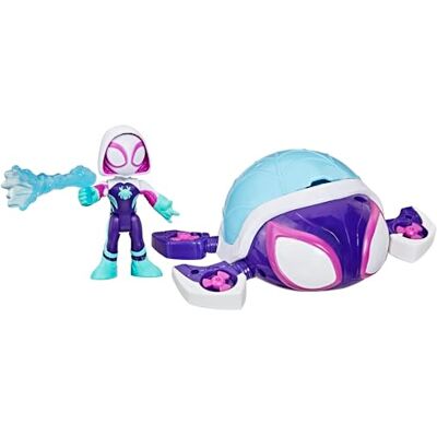 Spidey and his Amazing Friends Marvel Spidey und Seine Super-Freunde – Water-Webs Ghost Spielzeug mit 7,6 cm Figur & Schildkröten-Fahrzeug – Farbwechsel-Augen – Netz-Accessoire – Inspiriert von Disney Jr. Spidey and his Amazing Friends Marvel Spidey und Seine Super-Freunde – Water-Webs Ghost Spielzeug mit 7,6 cm Figur & Schildkröten-Fahrzeug – Farbwechsel-Augen – Netz-Accessoire – Inspiriert von Disney Jr.