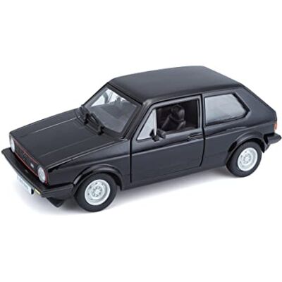 Bburago VW Golf 1 GTI (1979), schwarz, 19cm Modellauto 1:24 Die-Cast Originalgetreues Sammlerauto Spielzeugauto mit beweglichen Türen, ab 3+ (18-21089BK) Bburago VW Golf 1 GTI (1979), schwarz, 19cm Modellauto 1:24 Die-Cast Originalgetreues Sammlerauto Spielzeugauto mit beweglichen Türen, ab 3+ (18-21089BK)