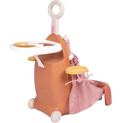 Smoby Baby Nurse Puppenpflege-Trolley 3-in-1 Koffer, Bett, Hochstuhl 6 Zubehörteile Für Puppen bis 42 cm (Nicht enthalten), ab 18 Monaten in Frankreich gefertigt Smoby Baby Nurse Puppenpflege-Trolley 3-in-1 Koffer, Bett, Hochstuhl 6 Zubehörteile Für Puppen bis 42 cm (Nicht enthalten), ab 18 Monaten in Frankreich gefertigt