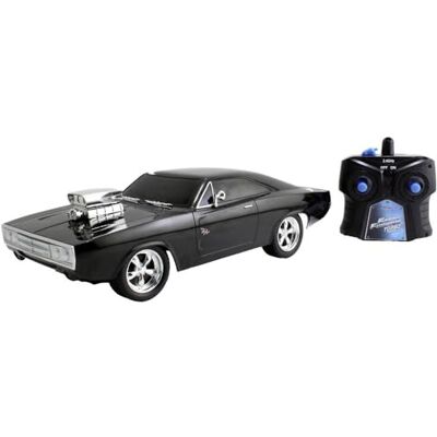 Jada Toys Fast & Furious RC Auto Dodge Charger, Street, 1970, ferngesteuertes Auto, Turbofunktion, 2-Kanal Funkfernbedienung, USB-Ladefunktion, inkl. Batterien, 1:16, schwarz, für Kinder ab 6 Jahren Jada Toys Fast & Furious RC Auto Dodge Charger, Street, 1970, ferngesteuertes Auto, Turbofunktion, 2-Kanal Funkfernbedienung, USB-Ladefunktion, inkl. Batterien, 1:16, schwarz, für Kinder ab 6 Jahren