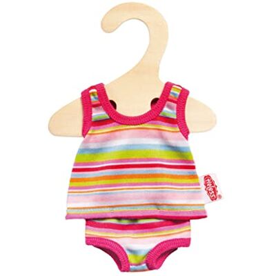 Heless 9110 Unterwäsche-Set für Puppen, 2-teilig mit Unterhemd und Slip, in Blau oder Pink gestreift, 1 von 2 Designs (zufällige Auswahl), Größe 20 25 cm Heless 9110 Unterwäsche-Set für Puppen, 2-teilig mit Unterhemd und Slip, in Blau oder Pink gestreift, 1 von 2 Designs (zufällige Auswahl), Größe 20 25 cm
