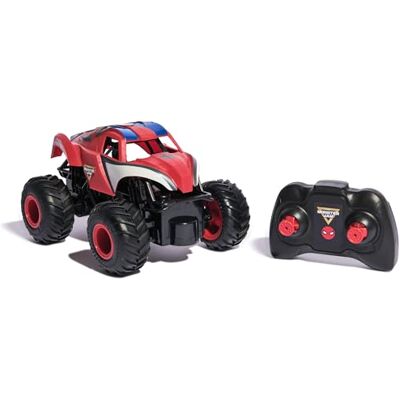 Monster Cable , Marvel Spider-Man RC, Ferngesteuerter Truck im Spider-Man-Design, für drinnen und draußen, Maßstab 1:24, ab 3 Jahren, Schwarz Monster Cable , Marvel Spider-Man RC, Ferngesteuerter Truck im Spider-Man-Design, für drinnen und draußen, Maßstab 1:24, ab 3 Jahren, Schwarz
