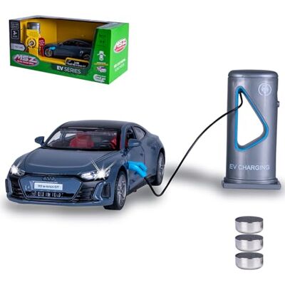 JAMARA 402606 Audi RS e-tron GT Diecast 1:36 inkl. Knopfzellen Modellauto Spielzeug, Kinder Car, Model Miniatur Fahrzeuge, Geschenk für Kids, Türen Manuell öffnen/schließen JAMARA 402606 Audi RS e-tron GT Diecast 1:36 inkl. Knopfzellen Modellauto Spielzeug, Kinder Car, Model Miniatur Fahrzeuge, Geschenk für Kids, Türen Manuell öffnen/schließen