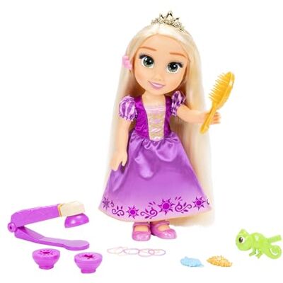 Disney Prinzessin Rapunzel Magische Leucht- und Styling-Puppe, offiziell lizenziert, magisches UV-aktiviertes Haar, inklusive lustiger Haarbürste und Haaraccessoires, detailreiches Design, 3+ Disney Prinzessin Rapunzel Magische Leucht- und Styling-Puppe, offiziell lizenziert, magisches UV-aktiviertes Haar, inklusive lustiger Haarbürste und Haaraccessoires, detailreiches Design, 3+