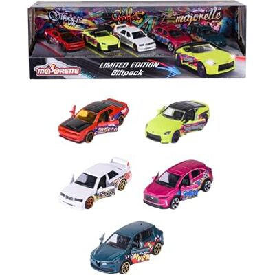 Majorette Auto-Set Limited Edition 11 im Graffiti-Look (5 Autos) 5 Modellautos aus Metall mit Freilauf, Federung & zu öffnendem Teil, Spielzeugautos für Sammler und Kinder ab 3 Jahre, je 7,5 cm Majorette Auto-Set Limited Edition 11 im Graffiti-Look (5 Autos) 5 Modellautos aus Metall mit Freilauf, Federung & zu öffnendem Teil, Spielzeugautos für Sammler und Kinder ab 3 Jahre, je 7,5 cm