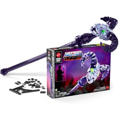 Mattel Brick Shop Masters of the Universe Havoc-Stab-Bausatz 1098 Teile, Leuchtstein, beweglicher Kiefer, 2-in-1-Ständer, Geschenkidee für erwachsene Sammler und ab 17 J., JNH53 Mattel Brick Shop Masters of the Universe Havoc-Stab-Bausatz 1098 Teile, Leuchtstein, beweglicher Kiefer, 2-in-1-Ständer, Geschenkidee für erwachsene Sammler und ab 17 J., JNH53