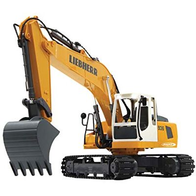 JAMARA 405060 Bagger Liebherr R936 1: 20 2,4GHz realistische Funktionen (Entladen/Aufladen), jedes Gelenk einzeln steuerbar, 660° Turmdrehung, Metallschaufel, Motorsound, Hupe, Rückfahrwarnsound JAMARA 405060 Bagger Liebherr R936 1: 20 2,4GHz realistische Funktionen (Entladen/Aufladen), jedes Gelenk einzeln steuerbar, 660° Turmdrehung, Metallschaufel, Motorsound, Hupe, Rückfahrwarnsound