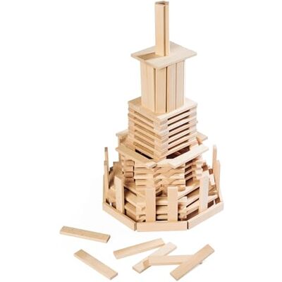 Eichhorn Holzbaukasten Holzsteine zum Bauen, inkl. Vorlagen, aus FSC 100% zertifiziertem Buchenholz, 200 teilig, für Kinder ab Zwei Jahren Eichhorn Holzbaukasten Holzsteine zum Bauen, inkl. Vorlagen, aus FSC 100% zertifiziertem Buchenholz, 200 teilig, für Kinder ab Zwei Jahren