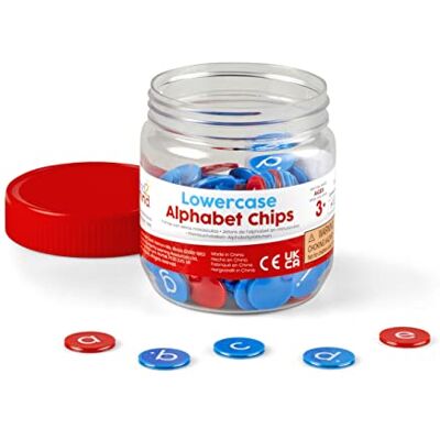 hand2mind Learning Resources Kleinbuchstaben-Spielscheiben, Set mit 6 x 26 Spielscheiben mit Konsonanten u. Vokalen, für Leseübungen im Klassenzimmer und zu Hause, ab 3 Jahren hand2mind Learning Resources Kleinbuchstaben-Spielscheiben, Set mit 6 x 26 Spielscheiben mit Konsonanten u. Vokalen, für Leseübungen im Klassenzimmer und zu Hause, ab 3 Jahren