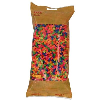 Hama Perlen 205-51 Bügelperlen Beutel mit ca. 6.000 bunten Midi Bastelperlen mit Durchmesser 5 mm im Neon Mix, kreativer Bastelspaß für Groß und Klein Hama Perlen 205-51 Bügelperlen Beutel mit ca. 6.000 bunten Midi Bastelperlen mit Durchmesser 5 mm im Neon Mix, kreativer Bastelspaß für Groß und Klein