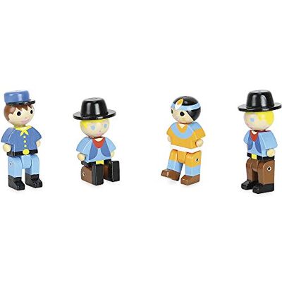 Jeujura – Coffret 4 Figuren Far West Spiel Holz, BAU-, 8089, Mehrfarbig Jeujura – Coffret 4 Figuren Far West Spiel Holz, BAU-, 8089, Mehrfarbig