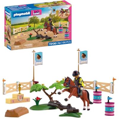 Playmobil I Love Horses Turnierreitplatz Hindernis‑Parcours mit Naturhindernissen, Siegertreppe & Pferdezubehör Für Kinder ab 4 Jahren 72130 Playmobil I Love Horses Turnierreitplatz Hindernis‑Parcours mit Naturhindernissen, Siegertreppe & Pferdezubehör Für Kinder ab 4 Jahren 72130