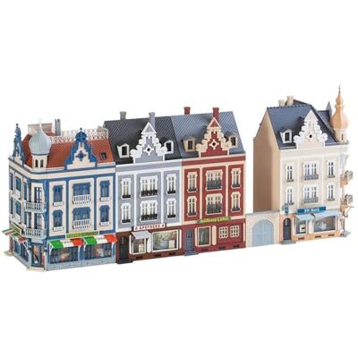 FALLER Stadthäuserzeile Beethovenstraße Modellbausatz mit 1068 Einzelteilen 452 x 118 x 200 mm I Modelleisenbahn Zubehör H0 I Modelleisenbahn H0 Stadt FALLER Stadthäuserzeile Beethovenstraße Modellbausatz mit 1068 Einzelteilen 452 x 118 x 200 mm I Modelleisenbahn Zubehör H0 I Modelleisenbahn H0 Stadt