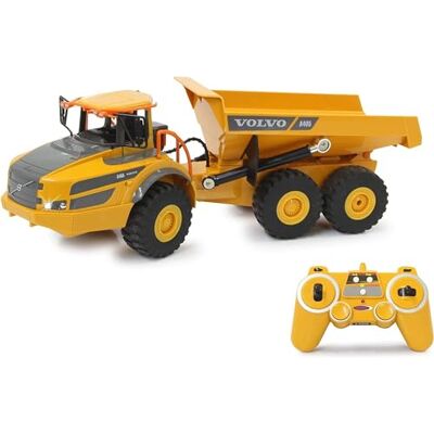 JAMARA Muldenkipper Volvo A40G 1:20 2,4GHz- originalgetreue Knicklenkung, Kippmulde hoch/runter, realistischer Motorsound (abschaltbar), Demomodus, 2 Radantrieb, Auto-Standby-Modus, gelb, 405056 JAMARA Muldenkipper Volvo A40G 1:20 2,4GHz- originalgetreue Knicklenkung, Kippmulde hoch/runter, realistischer Motorsound (abschaltbar), Demomodus, 2 Radantrieb, Auto-Standby-Modus, gelb, 405056