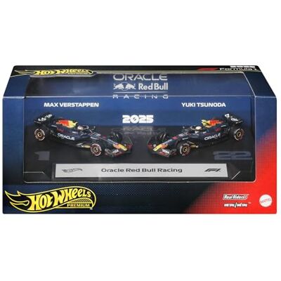 Hot Wheels Premium Formula 1 Oracle Red Bull Racing 2er-Pack Set mit 2 Die-Cast-Sammlerrennautos im Maßstab 1:64: #1 Max Verstappen & #22 Yuki Tsunoda, JMM95 Hot Wheels Premium Formula 1 Oracle Red Bull Racing 2er-Pack Set mit 2 Die-Cast-Sammlerrennautos im Maßstab 1:64: #1 Max Verstappen & #22 Yuki Tsunoda, JMM95