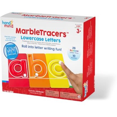 hand2mind Learning Resources MarbleTracers Kleinbuchstaben Sensorisches Nachspuren Schreibtraining mit Murmeln, Montessori Lernmaterial Vorschule & Grundschule, Handschrift Üben und Feinmotorik ab 3 Jahren hand2mind Learning Resources MarbleTracers Kleinbuchstaben Sensorisches Nachspuren Schreibtraining mit Murmeln, Montessori Lernmaterial Vorschule & Grundschule, Handschrift Üben und Feinmotorik ab 3 Jahren