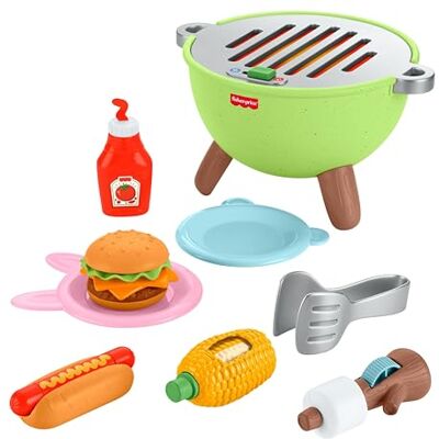 Fisher Price Freundschafts-Wald Grill Spielzeug Grill-Spielset zum Nachspielen, 14 Teile, ohne Elektronik, Vorschule ab 2 Jahren, JLB82 Fisher Price Freundschafts-Wald Grill Spielzeug Grill-Spielset zum Nachspielen, 14 Teile, ohne Elektronik, Vorschule ab 2 Jahren, JLB82