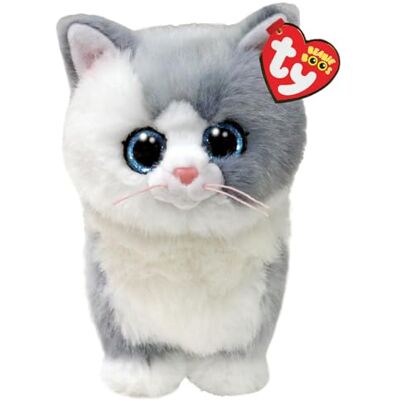 TY Furley Grey White Cat Beanie Boo TY Furley Grey White Cat Beanie Boo