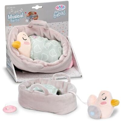 BABY Born for Babies Spieluhr Berta 18 cm mit Musikmodul, waschbar Kuschel-Berta im Körbchen, herausnehmbares Musikmodul, sanfte Schlafmelodie, waschbar, ab Geburt BABY Born for Babies Spieluhr Berta 18 cm mit Musikmodul, waschbar Kuschel-Berta im Körbchen, herausnehmbares Musikmodul, sanfte Schlafmelodie, waschbar, ab Geburt