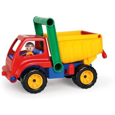 LENA 04150 Aktive LKW Kipper, Baustellenfahrzeug ca. 27 cm, robuster Kipplaster mit Haltegriff und beweglicher Spielfigur, Muldenkipper Set, Spielfahrzeug für Kinder ab 2 Jahre LENA 04150 Aktive LKW Kipper, Baustellenfahrzeug ca. 27 cm, robuster Kipplaster mit Haltegriff und beweglicher Spielfigur, Muldenkipper Set, Spielfahrzeug für Kinder ab 2 Jahre