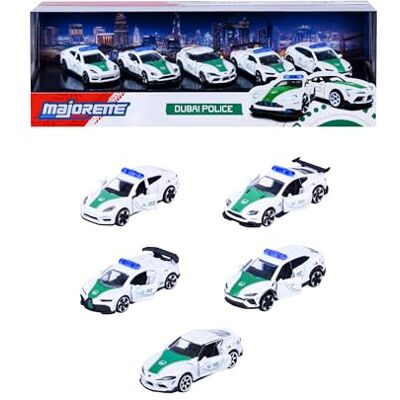 Majorette Dubai Police – 5-teiliges Geschenkpaket – Modelle von Einsatzfahrzeugen – Maßstab 1:64 – Öffnende Teile, transparente Scheinwerfer, Aufhängung – ab 3 Jahren Majorette Dubai Police – 5-teiliges Geschenkpaket – Modelle von Einsatzfahrzeugen – Maßstab 1:64 – Öffnende Teile, transparente Scheinwerfer, Aufhängung – ab 3 Jahren
