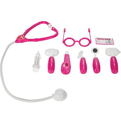 JAMARA 460272 Doktor Spieleset Be A Doctor Pink-Arztkoffer Rollenspiel 9-teilig, Kinder Lernen Medizinische Werkzeuge Kennen, Spielerisch in die Rolle des Arztes Schlüpfen JAMARA 460272 Doktor Spieleset Be A Doctor Pink-Arztkoffer Rollenspiel 9-teilig, Kinder Lernen Medizinische Werkzeuge Kennen, Spielerisch in die Rolle des Arztes Schlüpfen