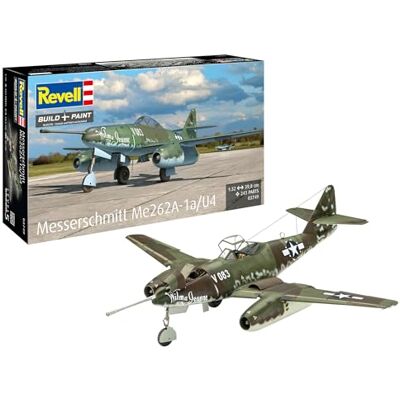 Revell Messerschmitt Me262A-1a/U4 Messerschmitt Me262 Modellbausatz 1:32 mit 220 Teilen WW2 Flugzeug mit 50 mm Kanone Level 5 ab 13 Jahren Revell Messerschmitt Me262A-1a/U4 Messerschmitt Me262 Modellbausatz 1:32 mit 220 Teilen WW2 Flugzeug mit 50 mm Kanone Level 5 ab 13 Jahren