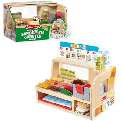 Melissa & Doug Sandwich-Shop, 52-teilig, Aus Holz und Filz, Rollenspiel, Für Kinder ab 3 Jahren FSC zertifizierte Melissa & Doug Sandwich-Shop, 52-teilig, Aus Holz und Filz, Rollenspiel, Für Kinder ab 3 Jahren FSC zertifizierte