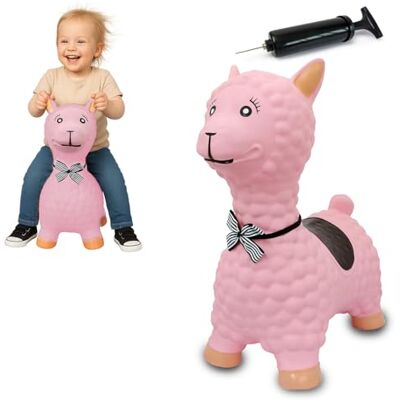 JAMARA 460543 Hüpftier Lama HoppyDoo Spielzeug für Kinder, Hüpfspielzeug Baby Indoor/Outdoor, Geschenk für Kids, Gartenspielzeug, Bouncing, Pflegeleicht, BPA frei, mit Pumpe JAMARA 460543 Hüpftier Lama HoppyDoo Spielzeug für Kinder, Hüpfspielzeug Baby Indoor/Outdoor, Geschenk für Kids, Gartenspielzeug, Bouncing, Pflegeleicht, BPA frei, mit Pumpe