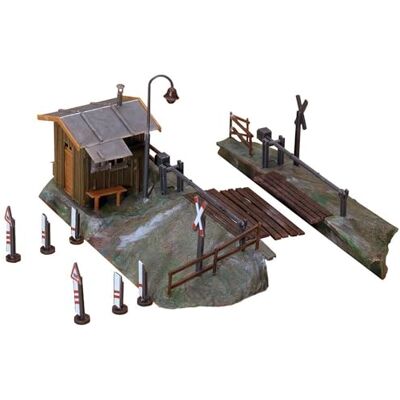 FALLER Feldwegübergang Modellbausatz mit 62 Einzelteilen 130 x 120 x 50 mm I Modelleisenbahn Zubehör H0 Gebäude I Modelleisenbahn H0 Übergang FALLER Feldwegübergang Modellbausatz mit 62 Einzelteilen 130 x 120 x 50 mm I Modelleisenbahn Zubehör H0 Gebäude I Modelleisenbahn H0 Übergang