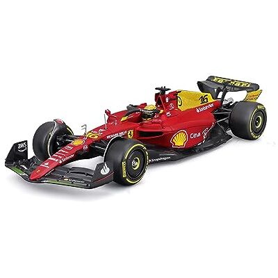 Bburago Ferrari F1-75 (2022): Modellauto im Maßstab 1:24, #16 Charles Leclerc, mit Fahrer, Hardcase, rot (18-26806L) Bburago Ferrari F1-75 (2022): Modellauto im Maßstab 1:24, #16 Charles Leclerc, mit Fahrer, Hardcase, rot (18-26806L)