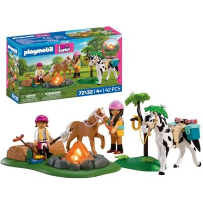 Playmobil I Love Horses Reitausflug mit Lagerfeuer Ausritt‑Set mit Mutter, Tochter, Pferd, Pony & elektronischem Lagerfeuer Für Kinder ab 4 Jahren 72132 Playmobil I Love Horses Reitausflug mit Lagerfeuer Ausritt‑Set mit Mutter, Tochter, Pferd, Pony & elektronischem Lagerfeuer Für Kinder ab 4 Jahren 72132