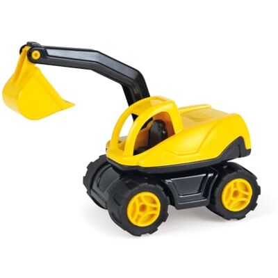 Lena 1261 Workies Bagger 13 cm, Baustellenfahrzeug aus ABS Kunststoff, Spielbagger mit Gummi-Reifen und verzinkten Stahl-Achsen, Schaufelbagger für Mädchen und Jungen ab 18 Monaten, Gelb, Schwarz Lena 1261 Workies Bagger 13 cm, Baustellenfahrzeug aus ABS Kunststoff, Spielbagger mit Gummi-Reifen und verzinkten Stahl-Achsen, Schaufelbagger für Mädchen und Jungen ab 18 Monaten, Gelb, Schwarz