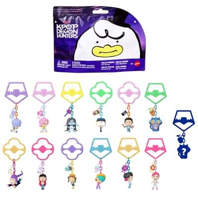 Mattel KPop Demon Hunters, Hello Friend Mini Enthüllung 3,8 cm große Schlüsselanhänger-Sammelfiguren, HUNTR/X, Saja Boys, Derpy und mehr, mit Charms und Zubehör, JTC89 Mattel KPop Demon Hunters, Hello Friend Mini Enthüllung 3,8 cm große Schlüsselanhänger-Sammelfiguren, HUNTR/X, Saja Boys, Derpy und mehr, mit Charms und Zubehör, JTC89