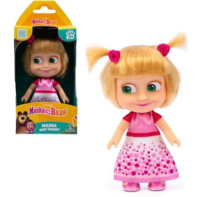 Giochi Preziosi Mascha und der Bär 12 cm hohe Mascha Puppe mit Zöpfen und Kleid zum Geburtstag, Treue Nachbildung im Fernsehen, für Kinder ab 3 Jahren Giochi Preziosi Mascha und der Bär 12 cm hohe Mascha Puppe mit Zöpfen und Kleid zum Geburtstag, Treue Nachbildung im Fernsehen, für Kinder ab 3 Jahren