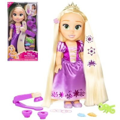 Disney Prinzessin Rapunzel Magische Leucht- und Styling-Puppe, offiziell lizenziert, magisches UV-aktiviertes Haar, inklusive lustiger Haarbürste und Haaraccessoires, detailreiches Design, 3+ Disney Prinzessin Rapunzel Magische Leucht- und Styling-Puppe, offiziell lizenziert, magisches UV-aktiviertes Haar, inklusive lustiger Haarbürste und Haaraccessoires, detailreiches Design, 3+