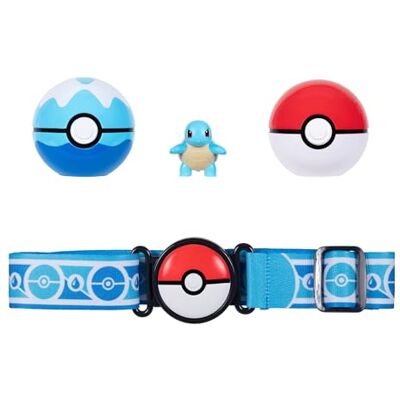 Pokémon PKW4744 Clip ‘N’ Go Squirtle Gürtel-Set – Battle-Figur 5 cm mit Tauchball, Wasser-Pokéball & Wasser-Themen-Gürtel Pokémon PKW4744 Clip ‘N’ Go Squirtle Gürtel-Set – Battle-Figur 5 cm mit Tauchball, Wasser-Pokéball & Wasser-Themen-Gürtel