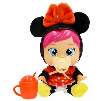 IMC Toys CRY Babies Loving Care Disney Minnie, Babypuppe Inspiriert aus Disney mit 3 Accessoires, Pflegen und Umsorgen, sie weint echte Tränen, Kinder ab 18 Monaten IMC Toys CRY Babies Loving Care Disney Minnie, Babypuppe Inspiriert aus Disney mit 3 Accessoires, Pflegen und Umsorgen, sie weint echte Tränen, Kinder ab 18 Monaten