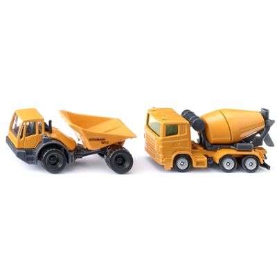 Siku 1692, Baustellen-Set, Dumper und Betonmischer, Spielzeugauto für Kinder, Gelb, Metall/Kunststoff, Kipp- und drehbare Trommel, Kippbare Mulde Siku 1692, Baustellen-Set, Dumper und Betonmischer, Spielzeugauto für Kinder, Gelb, Metall/Kunststoff, Kipp- und drehbare Trommel, Kippbare Mulde
