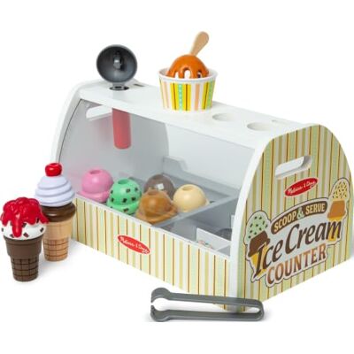 Melissa & Doug Eisdiele aus Holz, 28-teilig, Für das Eisdielen-Rollenspiel mit 8 Sorten Eiscreme, Eistüten und Eisbecher, Spielgeld inklusive, Für Kinder ab 3 Jahren Melissa & Doug Eisdiele aus Holz, 28-teilig, Für das Eisdielen-Rollenspiel mit 8 Sorten Eiscreme, Eistüten und Eisbecher, Spielgeld inklusive, Für Kinder ab 3 Jahren