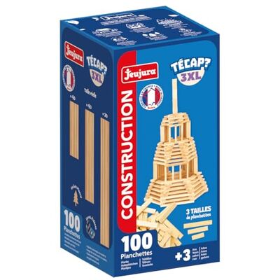 Jeujura Tecap 3 XL – Konstruktionsspiel aus Holz – 100 Teile – Spiel für Kinder ab 3 Jahren – Kreatives Balancespiel mit 3 Größen von Brettern – Modelle enthalten – hergestellt in Frankreich – 8307 Jeujura Tecap 3 XL – Konstruktionsspiel aus Holz – 100 Teile – Spiel für Kinder ab 3 Jahren – Kreatives Balancespiel mit 3 Größen von Brettern – Modelle enthalten – hergestellt in Frankreich – 8307